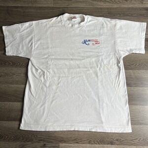 VTG Alabama Band T‎ Shirt Fits Large 1990s Stars Stripes Logo Bench Rock Music